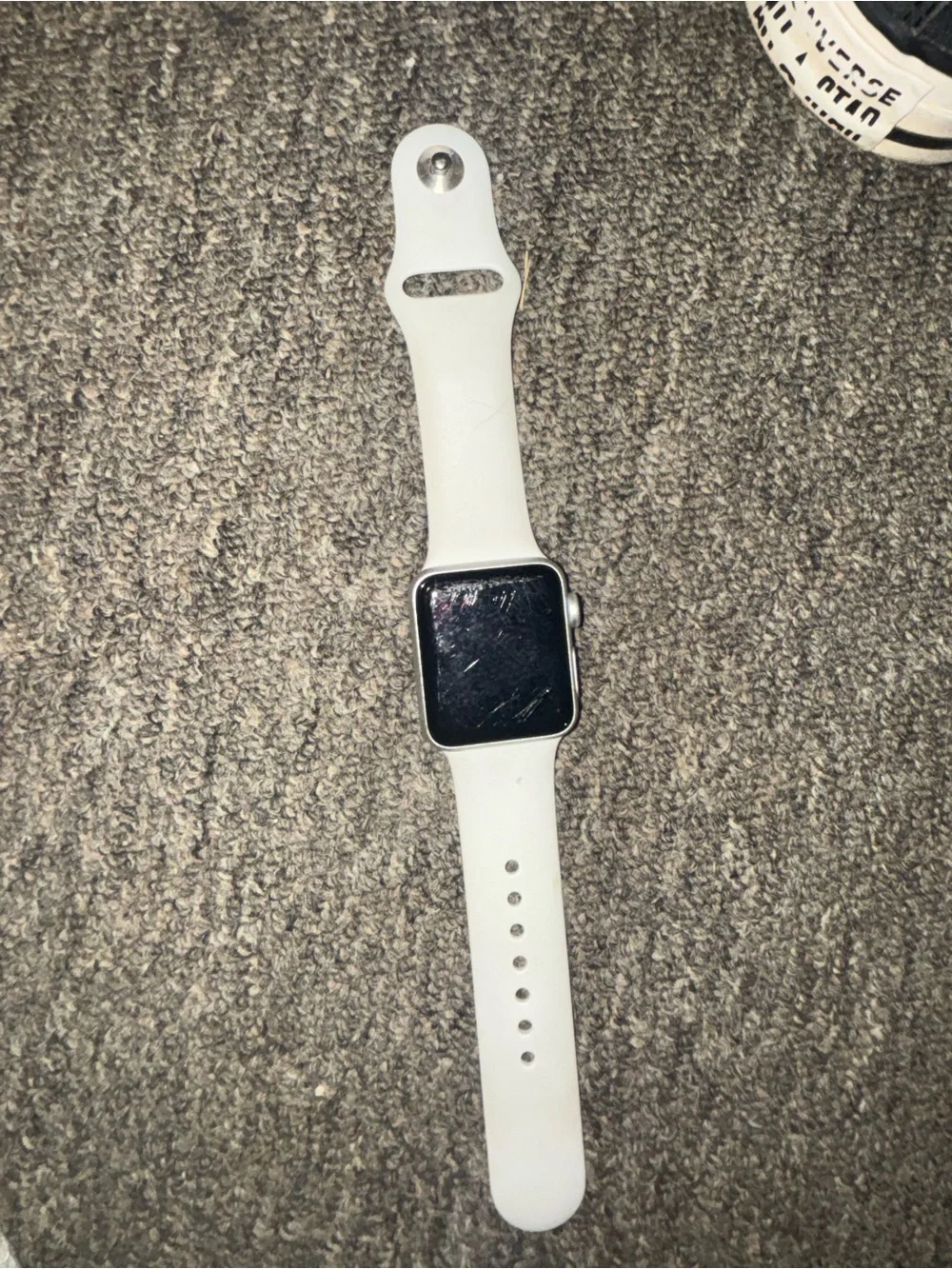 Apple White Smartwatch with Silicone Band